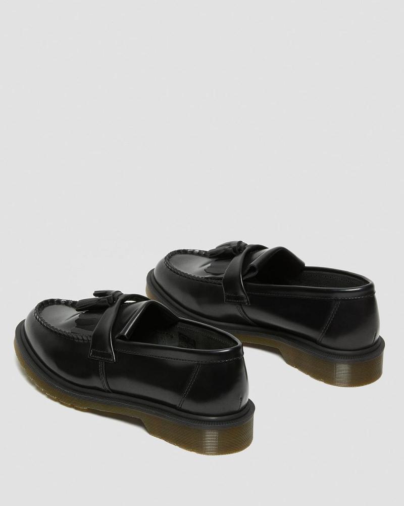 Dr Martens Adrian Smooth Læder Tassle Loafers Oxford Sko Dame Sort | DK 382XYU